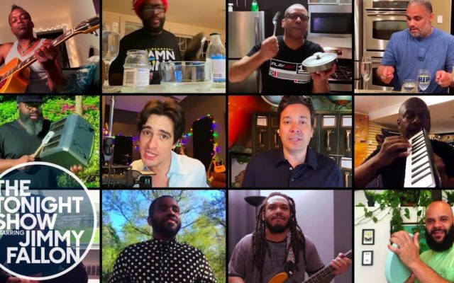 Jimmy Fallon, Brendon Urie & The Roots Remix “Under Pressure” (At-Home Instruments)