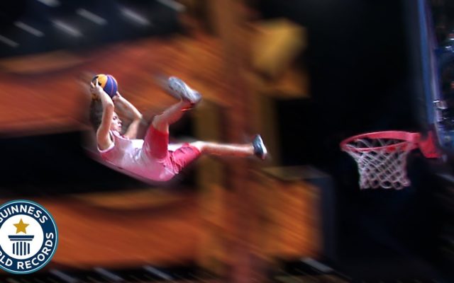 Italian Man Slam Dunks From 26 Feet Away With Help From Trampoline [VIDEO]