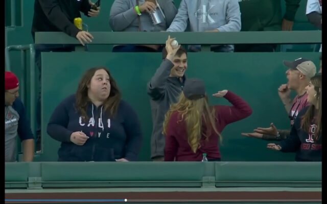Lucky Baseball Fan Catches TWO Homerun Balls in the Same Inning!