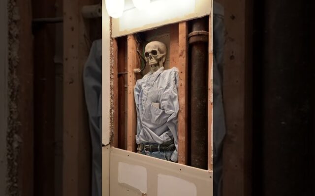 Couple Finds Skeleton Hidden Behind Their Bathroom Wall