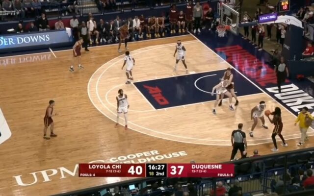 Uber Eats Guy Walks Onto Court During College Basketball Game